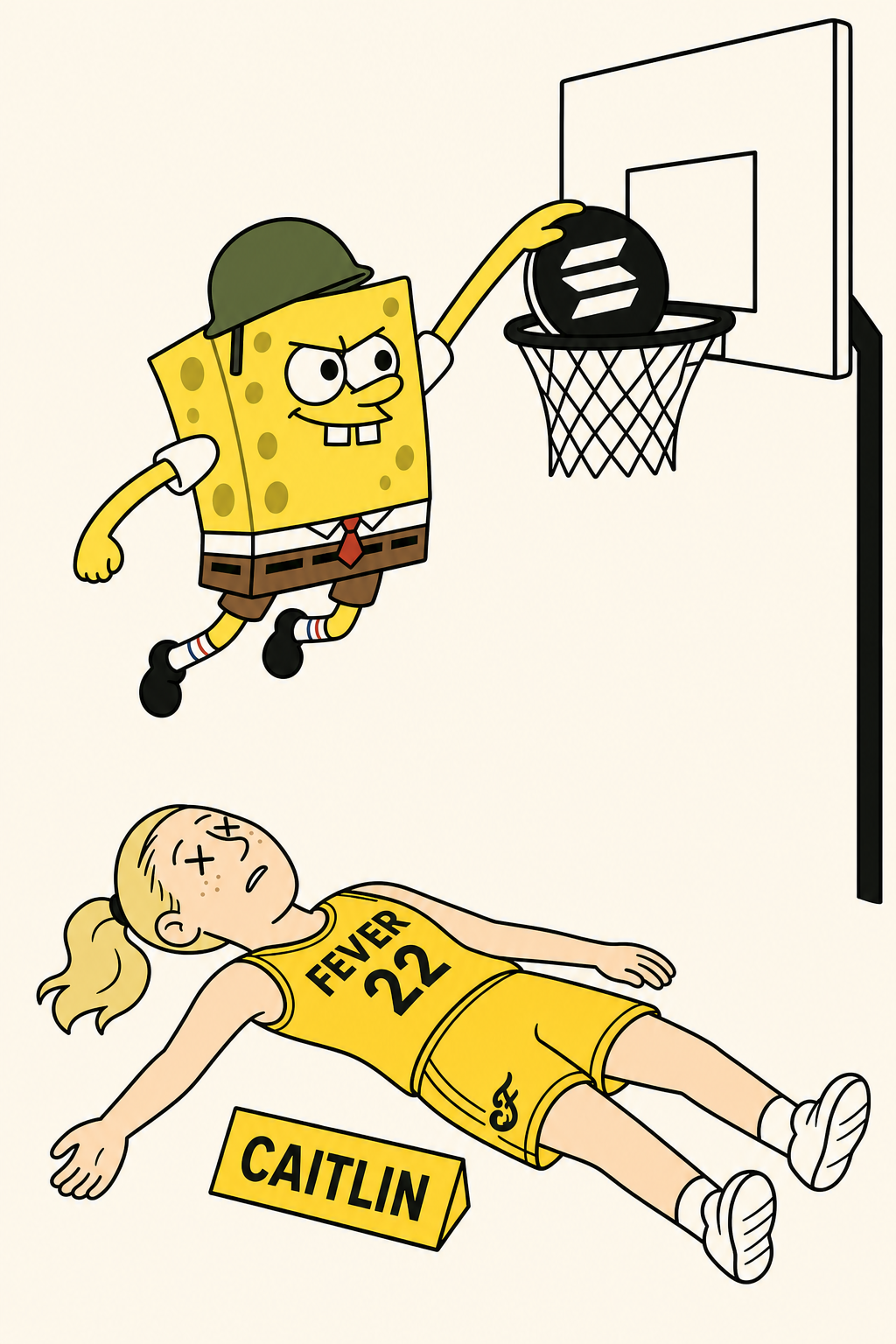 Cupsey posterizing Caitlin Clark (Indiana Fever #22)